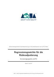 Regressionsgewichte zur Risikoadjustierung (PDF) - SQG