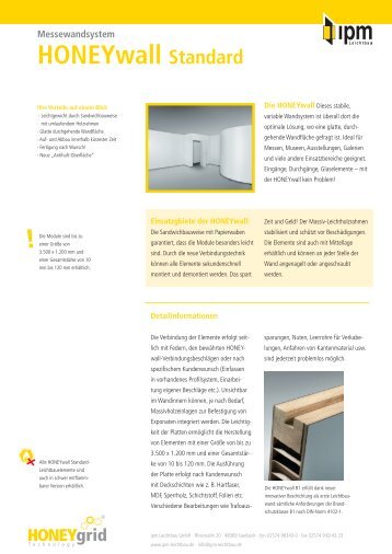 HONEYwall Standard - ipm Leichtbau Systeme Saerbeck