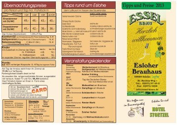 Info/Preise - Esloher Brauhaus