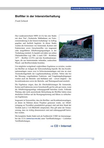 Fachberichte LUA NRW 3/2003 - HARTMANN-Biofilter