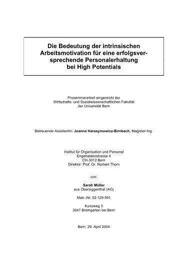 Die Bedeutung der intrinsischen Arbeitsmotivation ... - Org-Portal.org