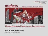 Wissensbasierte Planung von Bauprozessen - Mefisto