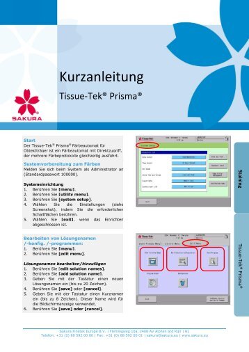 Kurzanleitung - Sakura Fintek Europe B.V.