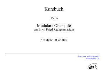 Kursbuch 2006/07 - Erich Fried Realgymnasium