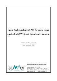 for snow water equivalent - Sommer Mess-Systemtechnik