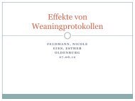 Effekte evidenzbasierter Weaningprotokolle - Hanse Institut Oldenburg