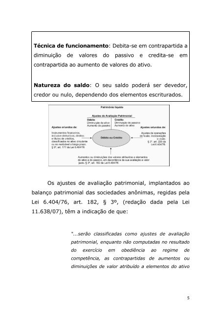 Ajustes de Avaliação Patrimonial. - MasterDirect