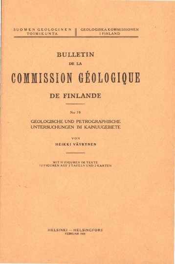 COMMISSION GEOLOGIQUE - Arkisto.gsf.fi