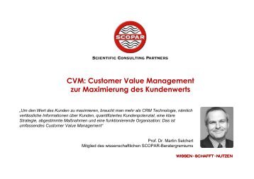 CVM: Customer Value Management zur Maximierung des ...