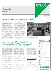 Thermische Analyse - Netzsch-Gerätebau GmbH.