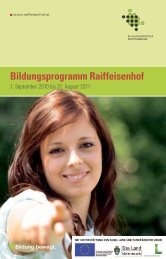 Bildungsprogramm 2010 - Steiermarkhof
