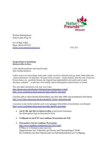 Werner Battenhausen Franz-Lehar-Weg 18 61118 Bad Vilbel Phon ...