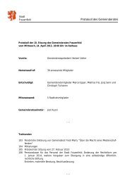 Protokoll des Gemeinderates - Stadt Frauenfeld