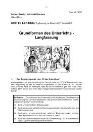 Grundformen des Unterrichts - Langfassung - Universität Oldenburg