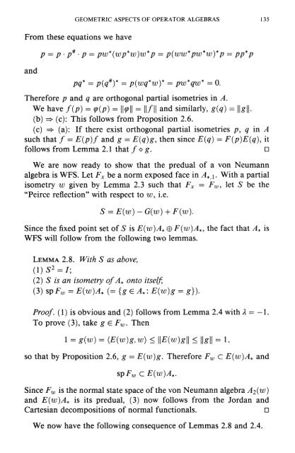 Some affine geometric aspects of operator algebras - MSP