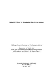 Mainzer Thesen für eine kinderfreundliche Umwelt