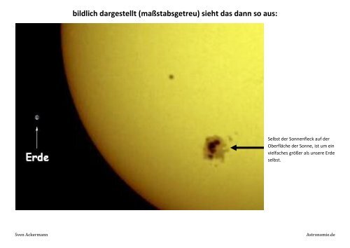 Vergleich der Sonne zur Erde - Astronomie.de