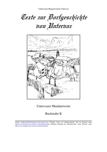 Untervazer Mundart Worte K.pdf - Burgenverein Untervaz
