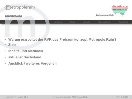 Vortrag - Metropole Ruhr