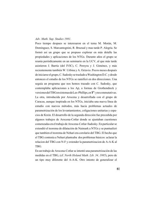 Núcleos Invariantes y Teoremas de Dilatación, Parametrización y ...