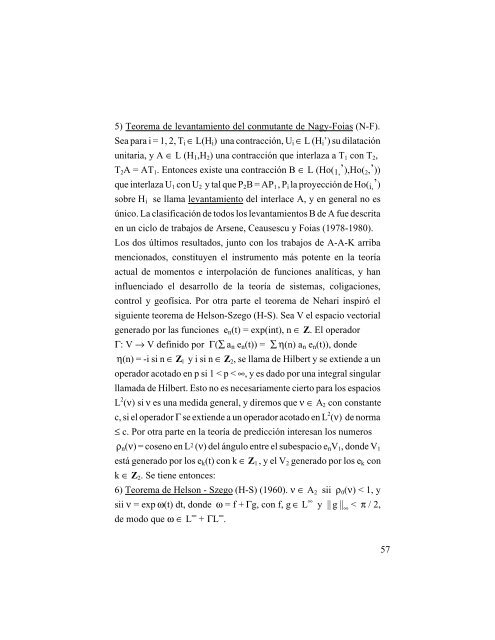 Núcleos Invariantes y Teoremas de Dilatación, Parametrización y ...