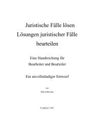 Juristische Fälle lösen Lösungen juristischer Fälle beurteilen