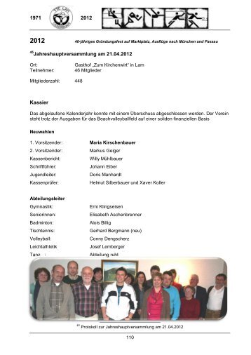 1971 2012 45Jahreshauptversammlung am 21.04.2012 ... - TTC Lam