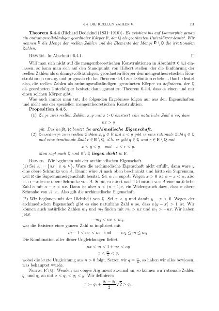Skripten - an der Fakultät für Mathematik! - Universität Wien