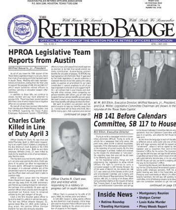 With Honor We Served - Houston Police Retired Officers Association