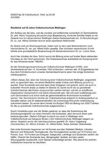 Zehnder Sales – 20 Jahre - Verband Aargauische Volkshochschulen