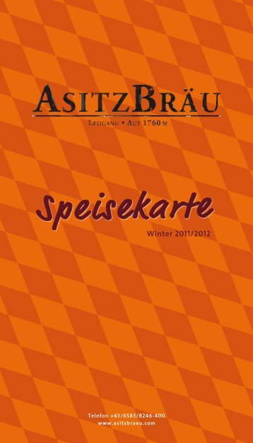 Speisekarte - Asitz Bräu