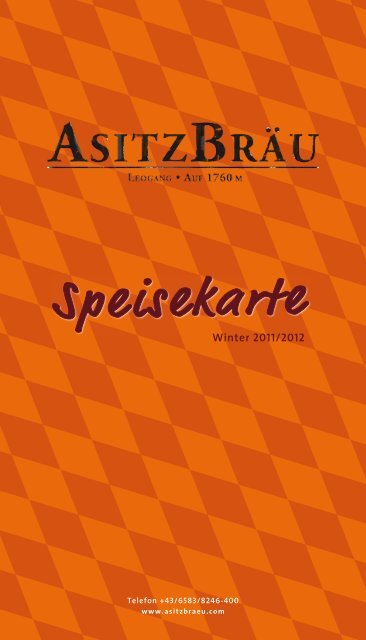 Speisekarte - Asitz Bräu