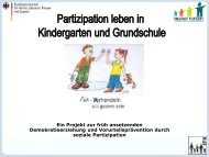 Freiheit und Grenzen - Partizipation Leben in Kindergarten und ...