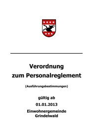 Personalverordnung - Gemeinde Grindelwald