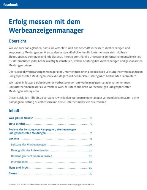 Erfolg Messen Mit Dem Werbeanzeigenmanager