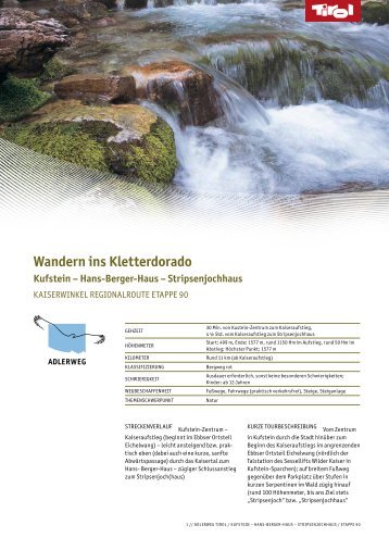 Wandern ins Kletterdorado Kufstein – Hans-Berger-Haus - Tiscover