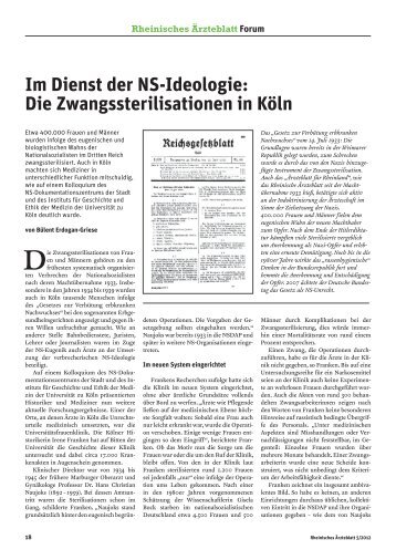 Zwangssterilisation Magazine - 