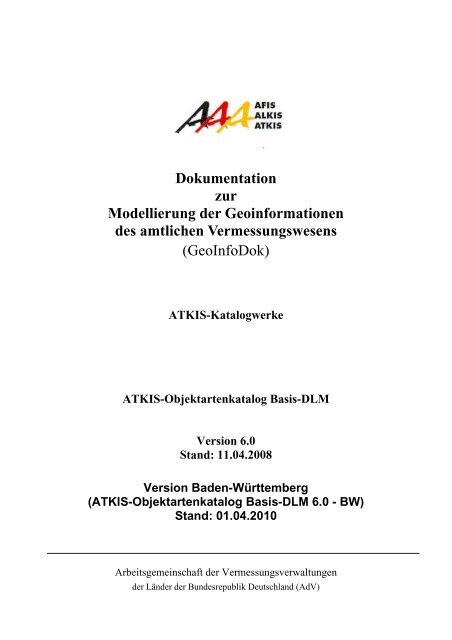 ATKIS®-Objektartenkatalog Basis-DLM 6.0