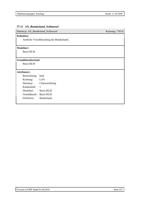 ATKIS®-Objektartenkatalog Basis-DLM 6.0