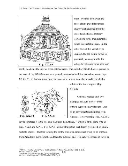 chapter xx. the transition to greece - Oriental Institute - University of ...