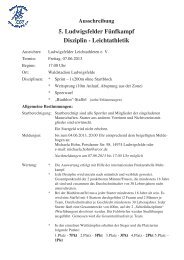 5. Ludwigsfelder Fünfkampf Disziplin - Leichtathletik - LSV1990.de