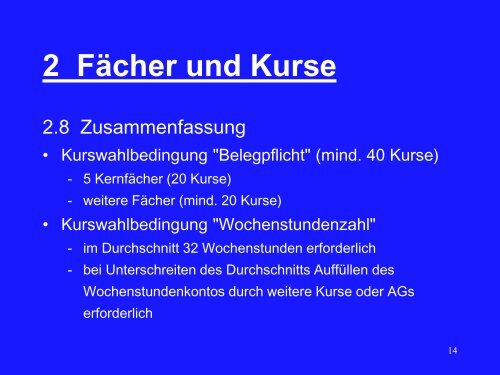 Die gymnasiale Oberstufe – Abitur 2010 - Gymnasium Bammental