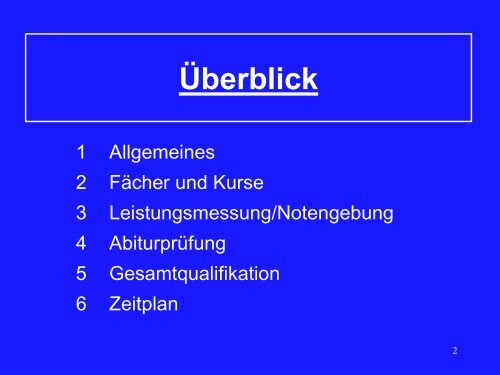 Die gymnasiale Oberstufe – Abitur 2010 - Gymnasium Bammental