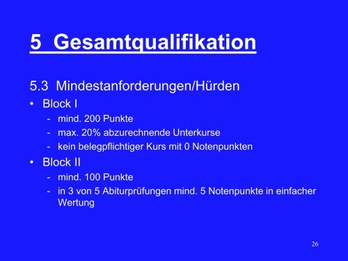 Die gymnasiale Oberstufe – Abitur 2010 - Gymnasium Bammental