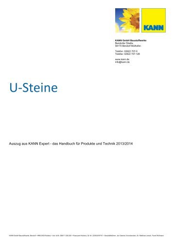 U-Steine - Kann GmbH