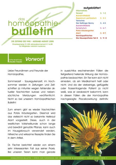 Download PDF - Verein zur Förderung der Homöopathie und ...