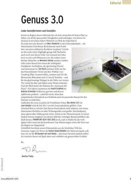 Genussmagazin 3/2011 - Genussakademie