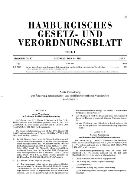 Ausgabe Nr. 17 vom 14.05.2013, Seiten 193 – 204 ... - Lütcke & Wulff