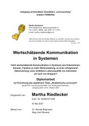 Wertschätzende Kommunikation in Systemen - Wimmer-partner.at