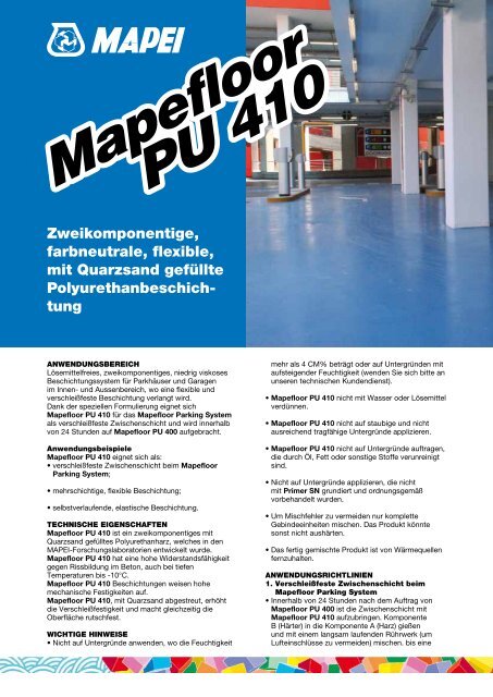 Mapefloor PU 410 Mapefloor PU 410 - Mapei